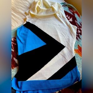 Sleeveless geometric women’s sweater Dana Buchman Xl